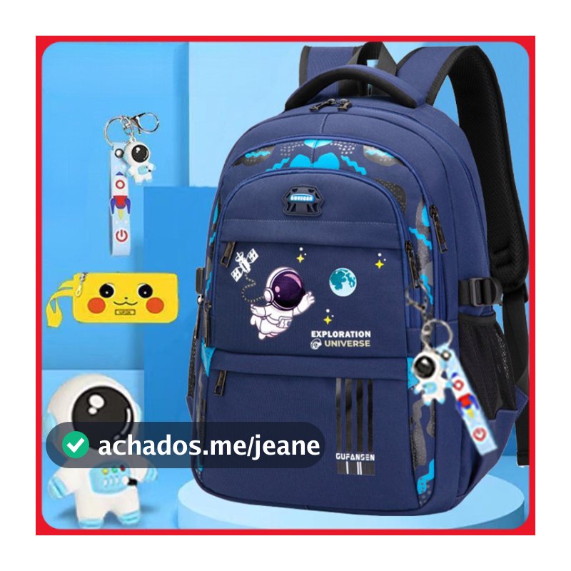 Bolsa escolar infantil à prova d'água de grande capacidade/bolsa escolar infantil astronauta/mochila infantil mochila infantil bolsa escolar infantil bolsa escolar masculina bolsa escolar Cri/Kit mochila escolar infantil/Kit mochila