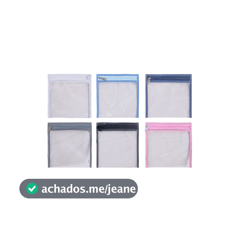 Kit 5 un 15x15 Embalagem Saco Organizador Multiuso Ziper