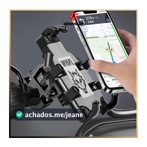 Suporte Antichoque para Celular - Universal para Motos, Bicicletas e Veículos Elétricos com Rotação de 360°