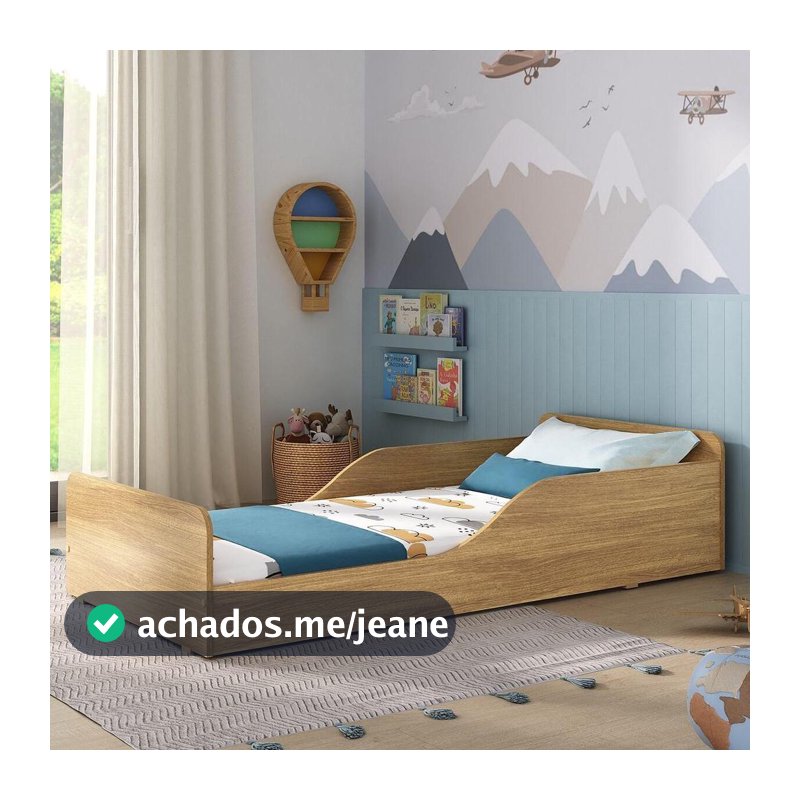 Cama Infantil Montessoriana com Colchão Incluso 100% MDF Melissa Plus Multimóveis MP2958 Madeirado