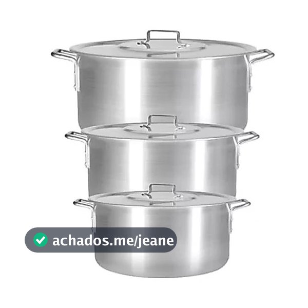 Kit Panelas de Alumínio para Feijoada Jogo de Panela 3 peças