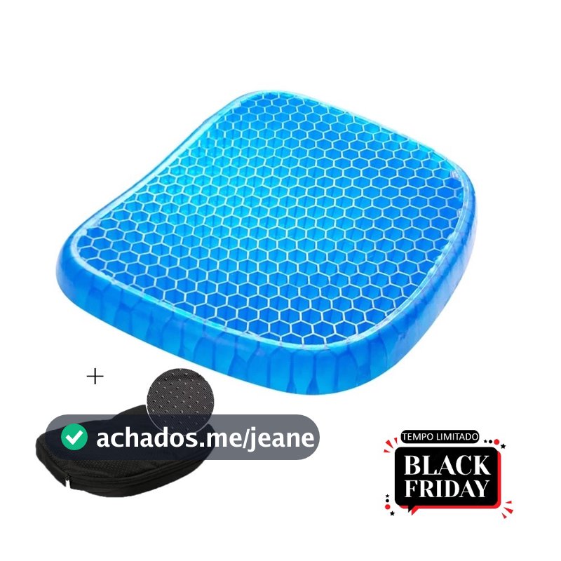 Assento Almofada Gel Silicone Ortopédico