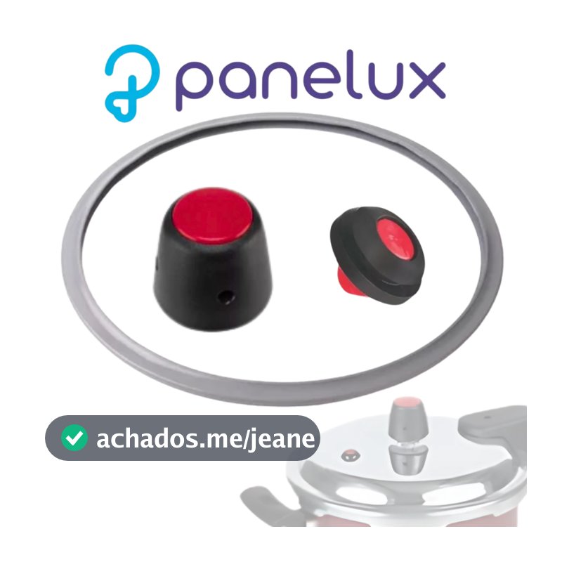 Kit Reparo Panela Pressão Panelux 4.5L Anel Borracha Vedação + Pino De Aço + Válvula Segurança 3PÇ