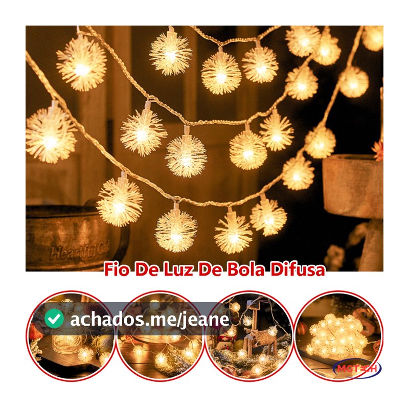 Pisca Pisca Varal De Luzes Bolinhas Enfeites De Natal Decoração Natalina Para Ambientes Externos