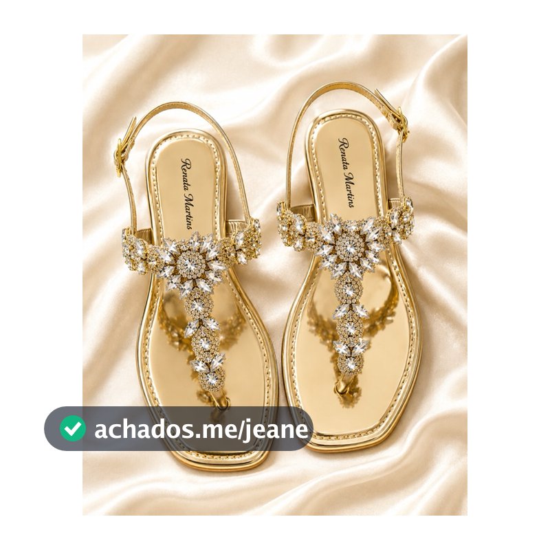 Sandália Feminina Rasteirinha Pedraria Confortável Brilho Moda Blogueira Flat Ajuste Fivela Strass Festa Verão