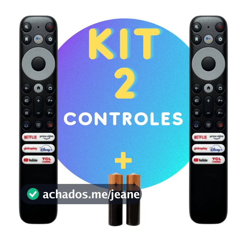 Kit Controle Remoto Para Tv Tcl Smart 4k Rc902v Netflix Youtube