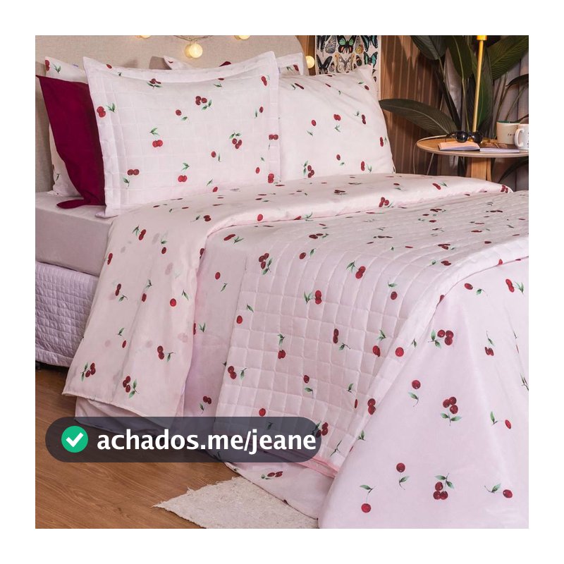 Cobre leito Colcha Casal Padrão 03 Peças Linha Essencialle 150 Fios Várias Estampas
