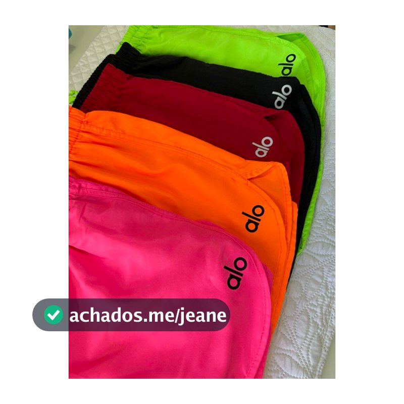 Kit cinco peças short alo inspiração tendência moda promocional