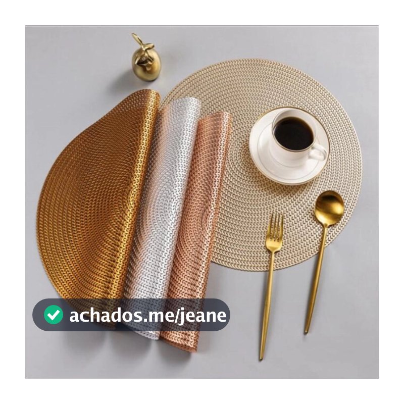 Kit Jogo Americano Souplast Redondo Jantar Mesa Posta Cozinha 38cm