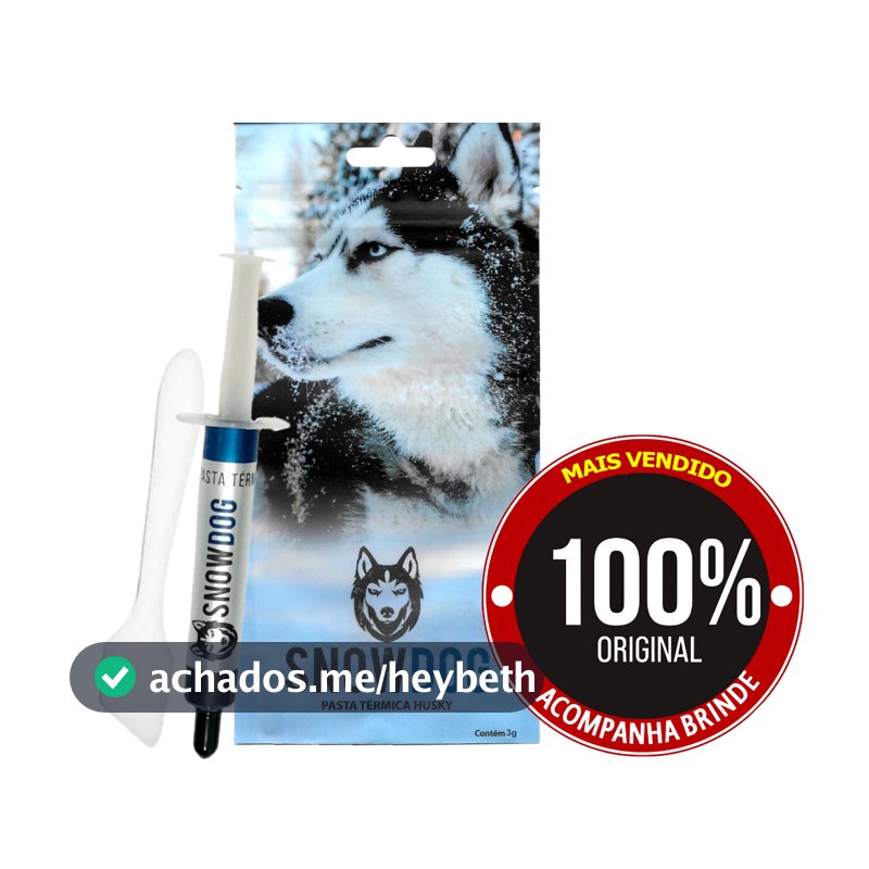 Pasta Térmica SnowDog Husky 1g / 3g  Com Adesivo Original - Processadores, Vga, XBOX, Playstation