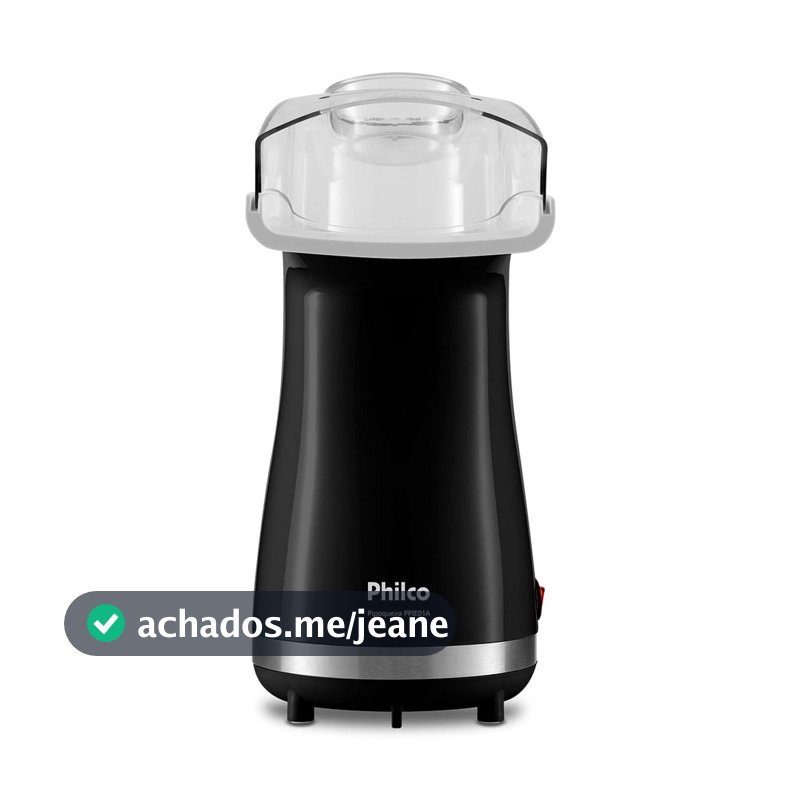 Pipoqueira Elétrica Sem Óleo Philco Preta 1200W PPIE01A