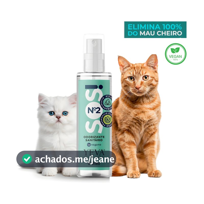 Tira Cheiro Forte Xixi Gato e Amônia Neutralizador de Odores para Caixa de Areia SOS 60ml Vegano Pet