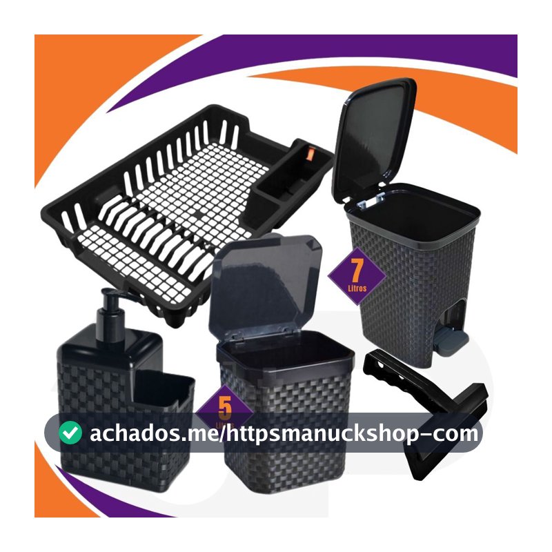Kit Cozinha Multiuso Completo para Organização da Casa 5,4,ou 3 pecas
