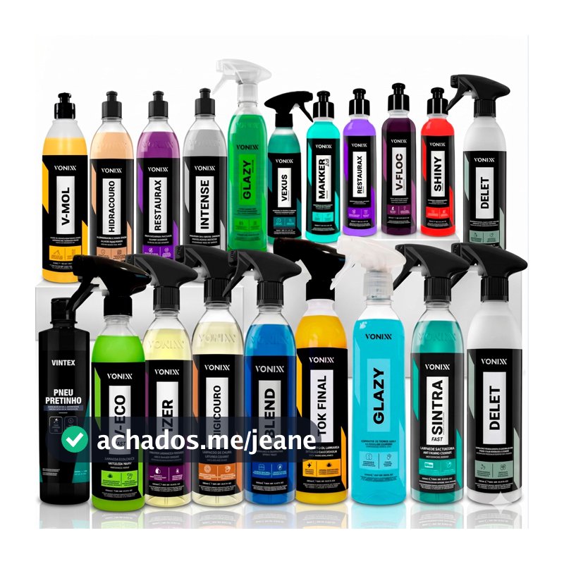 Vonixx Monte seu Kit Vmol Vfloc Pretinho Restaurax Blend Makker Intense Hidratante Couro Removex Izer Sintra Delet