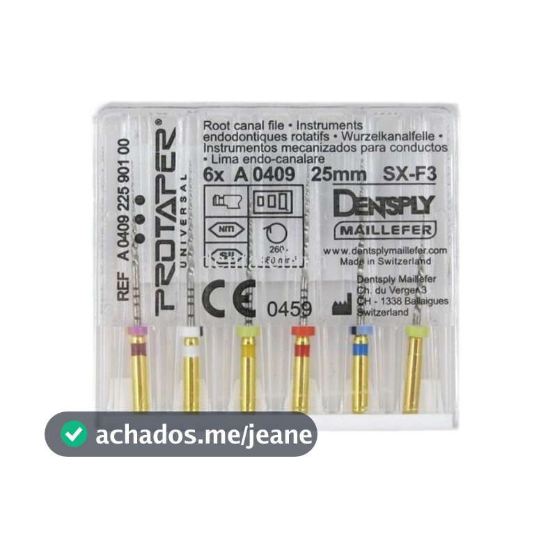 Lima Rotatória Protaper Dentsply Limas Endodôntico Canal