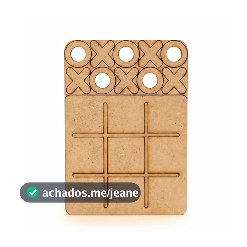 Kit Jogos Da Velha MDF Cru 10x10 Educativo Infantil Pintura Artesanato Escolar