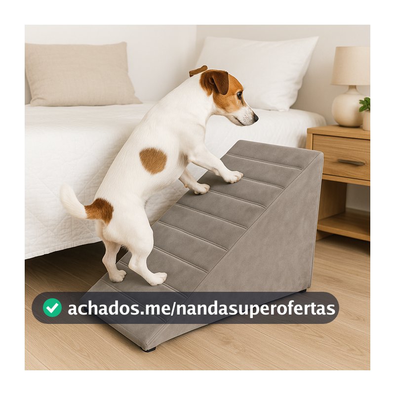 Rampa Pet Para Cachorro Gato Caminha Ração Linha Golden Tecido Suede 52 Cm De Altura - Sentta Furniture