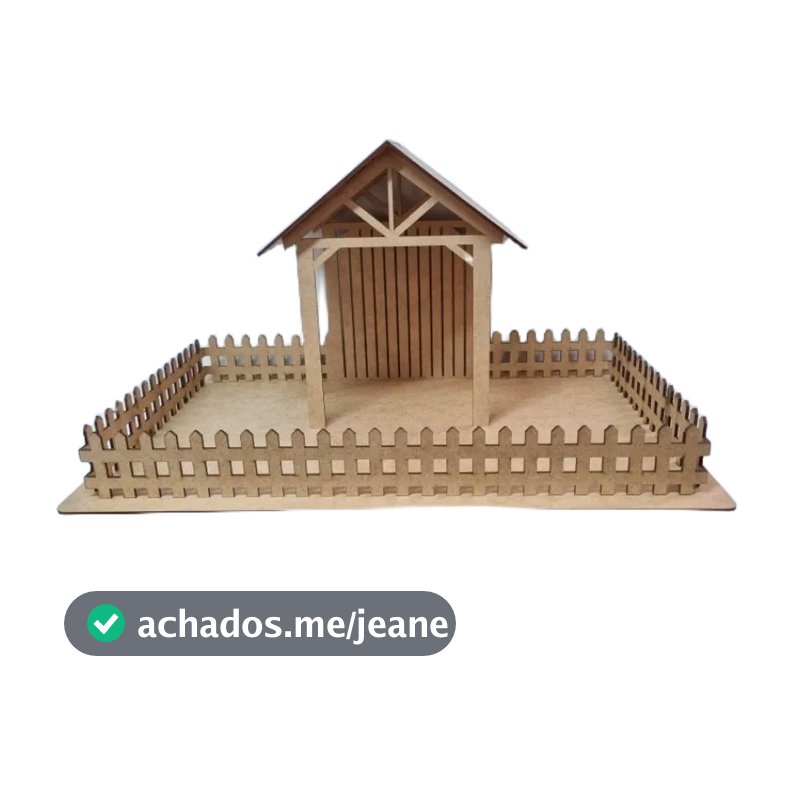 Presépio de Natal para Decoração da Casa - Base 50x35 em MDF Cru