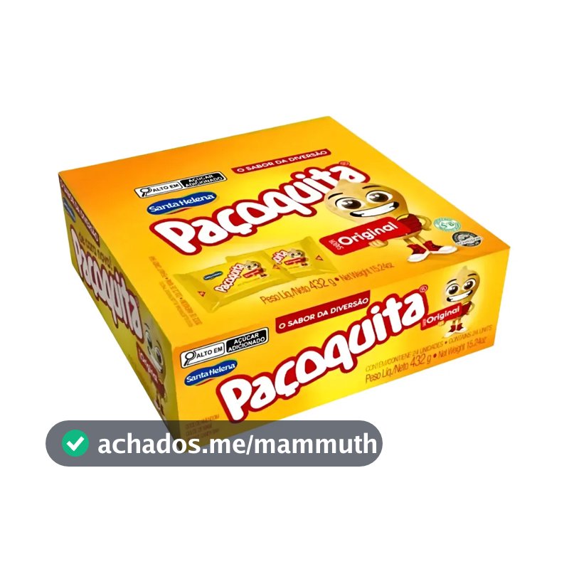 Caixa 24un Paçoquita Santa Helena Original 432g