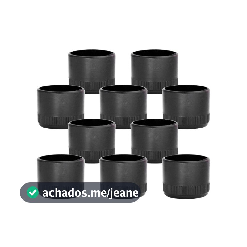 20 Peças Ponteira Plástica Tipo Borracha 3/4 Para Tubos Pé De Cadeira