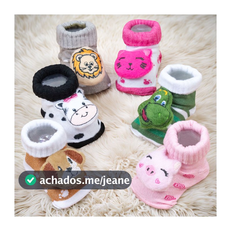 Pantufas de Bichinhos para Bebês até 12 meses