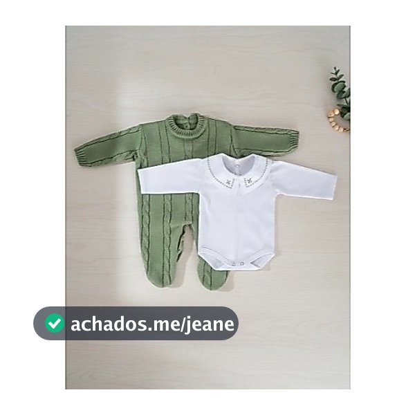 Kit Macacão Trança Verde Oliva com Body Gola Bordada DU