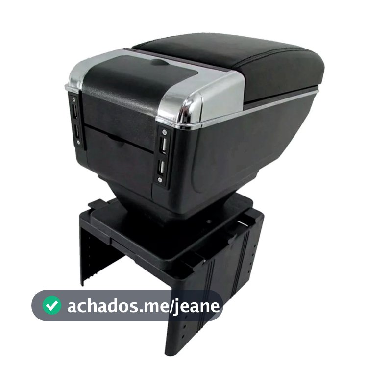 Apoio Console Braco Automotivo Com Entrada  7 Usb Preto