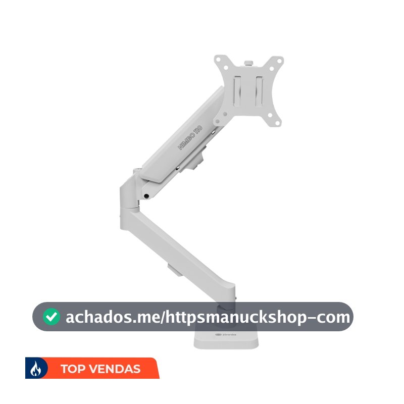 Suporte Articulado Para Monitor 13 a 32 Pistão a Gás Ajustável Zinnia Nimbo 110 Branco