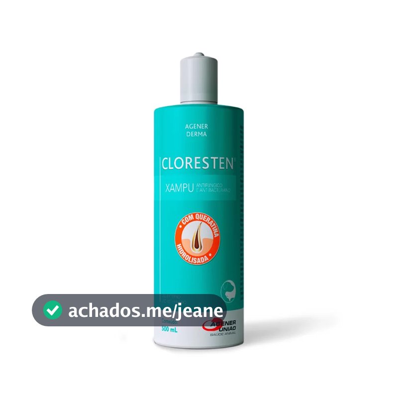 Cloresten Shampoo Agener União - 500mL