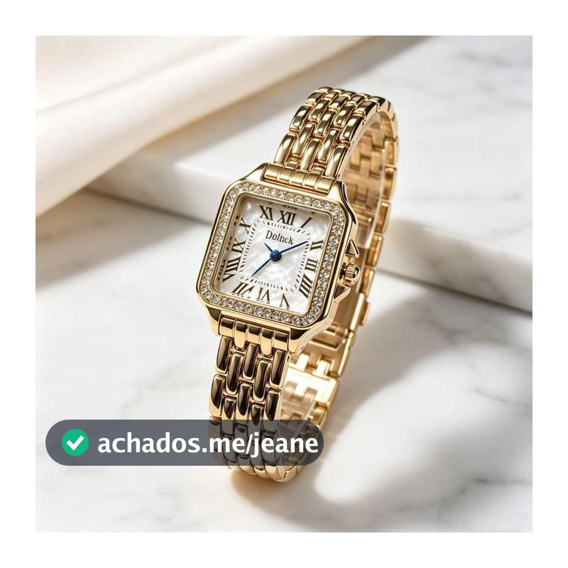 Relógio de Pulso Feminino em Aço Inoxidável com Design Luxuoso