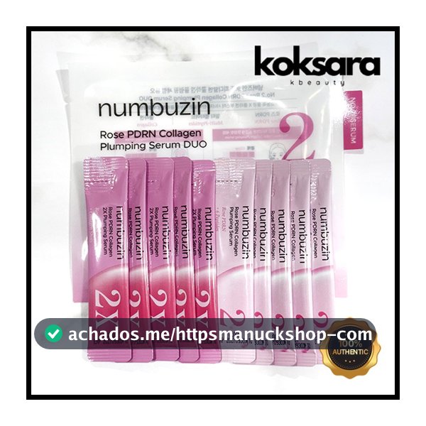 Numbuzin No.2 Rose PDRN Collagen Plumping Serum Duo (Mild 1ml  5ea + Intensive 1ml  5ea)