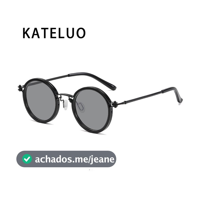 Óculos De Sol Retrô Com Armação Redonda De Metal KATELUO 10749