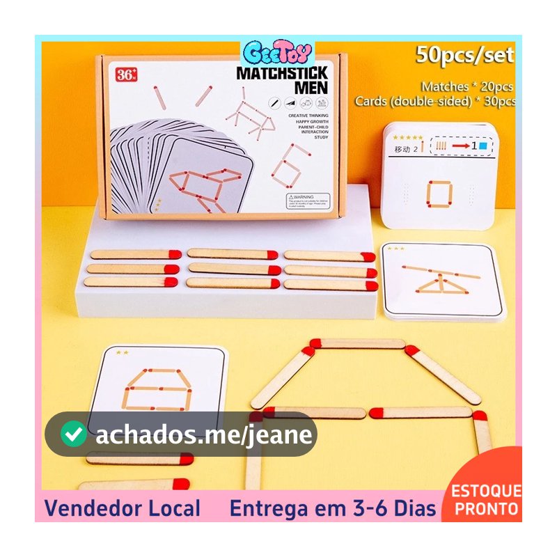 50 Peças/Kit Jogo de Quebra-cabeça Montessori de Madeira Jogo de Lógica em Geometria Jigsaw Brinquedos Educativos