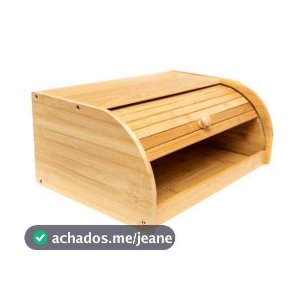 Porta Pães Com Tampa Retrátil de Bambu Ecokitchen Mimo Style