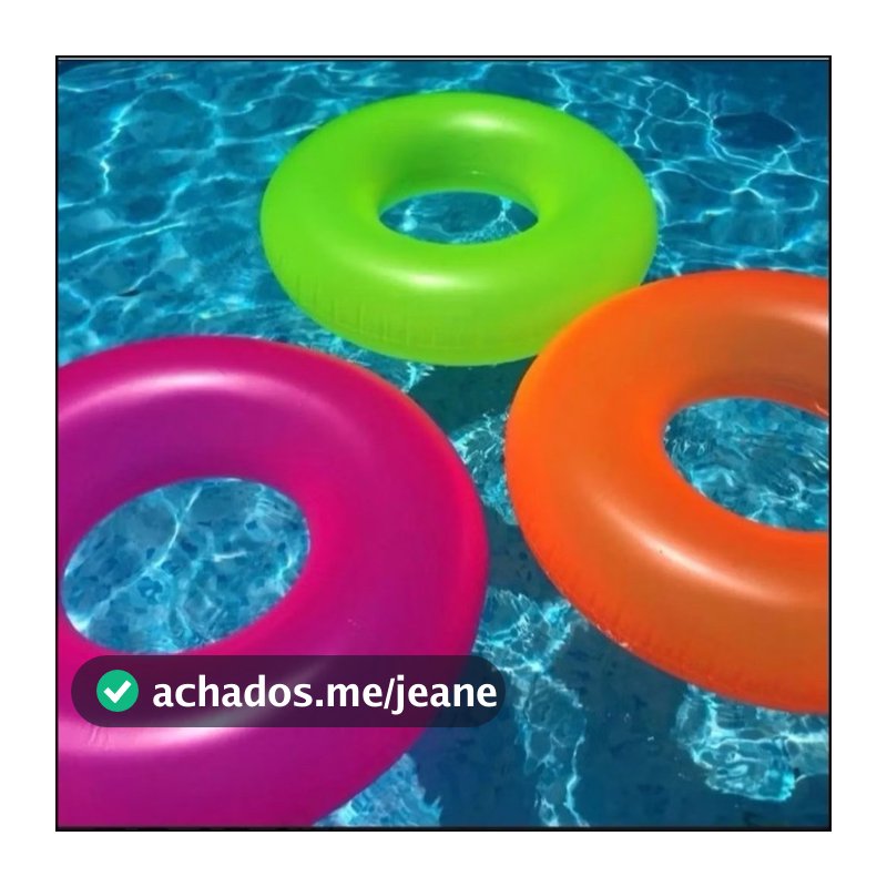 Boia Inflável Neon 85 cm Cintura Redonda Pool  Party Transparente Praia Piscina