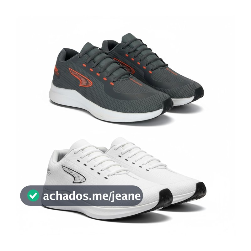 Kit 2 Pares Tênis Esportivo Masculino Leve Confortável Academia Caminhada Corrida Treino Solado Antiderrapante