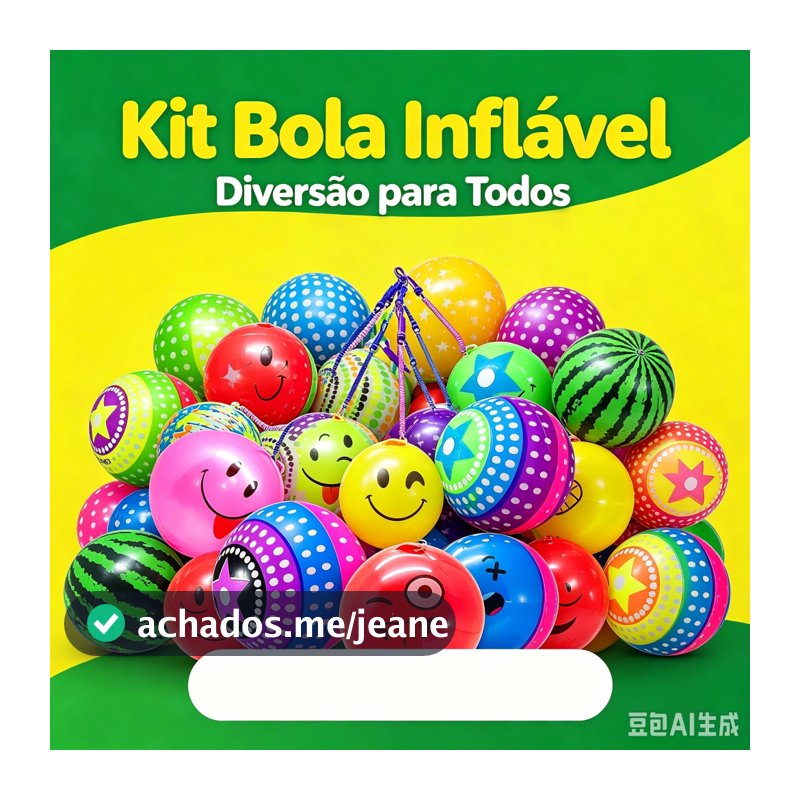 Kit com 10 /KIT COM 5 Bolas de Vinil Borracha Poing Poing com Cordao Mola 23cm  Bolas Infantil
