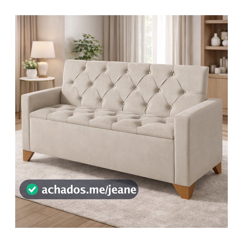 Sofá Banco Divã Recamier Baú Califórnia 1,20m Moderno Luxo Recepção Quarto Confortavel Luxo