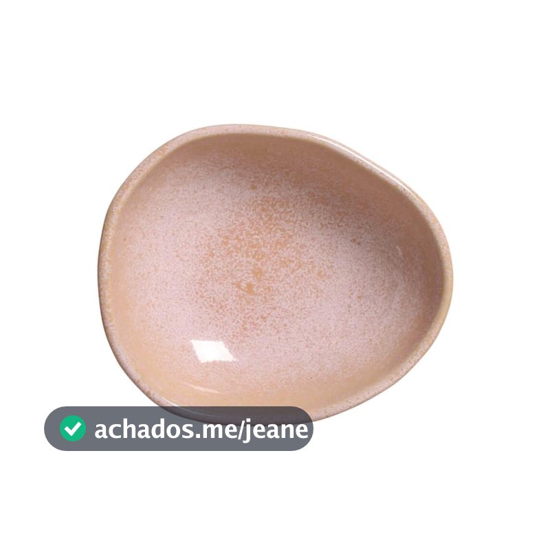 Conjunto com 6 Cumbucas Oval Orgânico Litchi 14,5x12x4,9cm 265ml