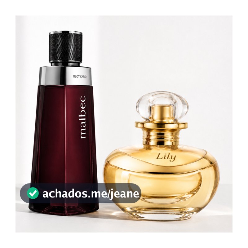 Kit 2 Perfumes Masculino e Feminino Luxo Presente Casal Elegante