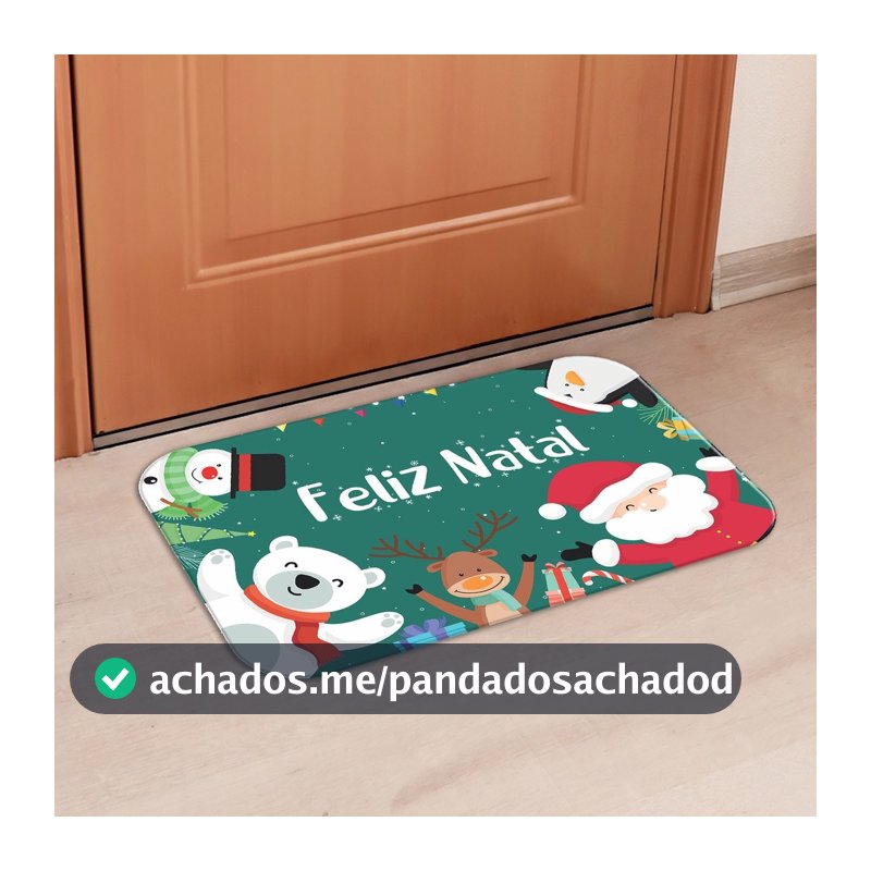 Tapete de Porta Natalino 34x54cm 2mm | Natal, Noel, Decoração | Turminha do Natal
