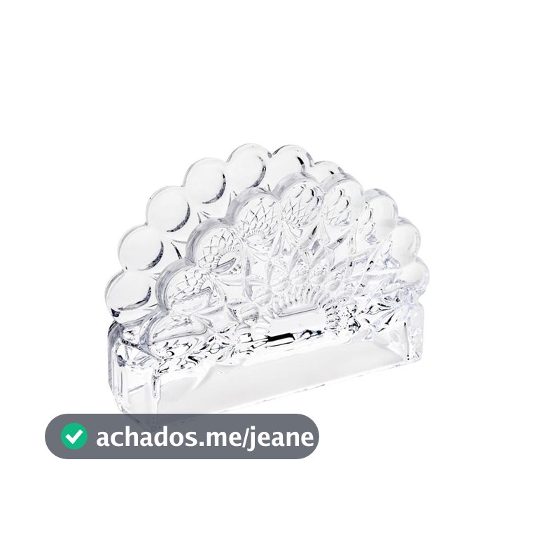 Porta Guardanapos Cristal Angel 12,5cm Wolff para Mesa Posta Organizador Guardanapos Decoração Elegante Jantar Lar Casa