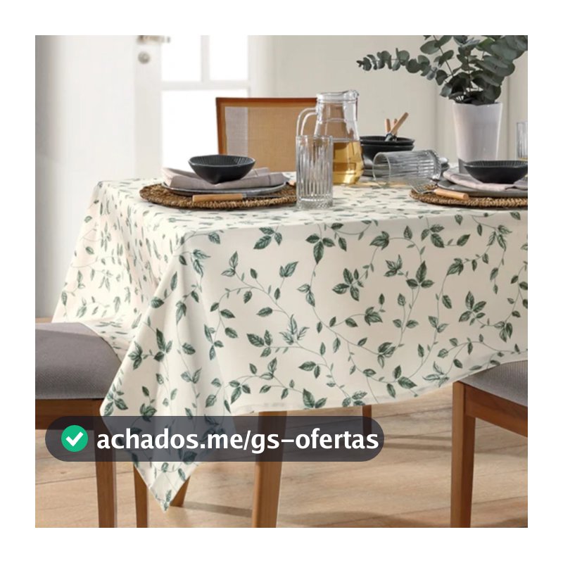 Toalha de Mesa Retangular 6 Cadeiras Dohler Clean 2,10x1,40m