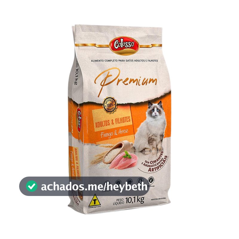 Ração Gatos Adultos E Filhotes Frango Colosso Premium 10kg
