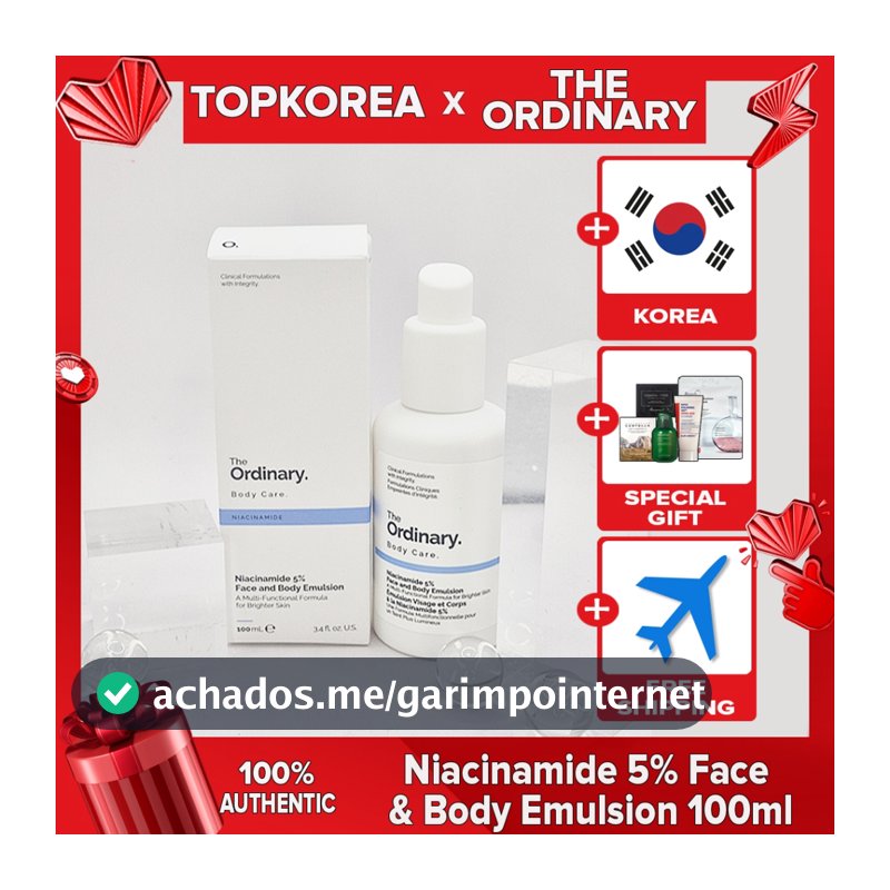 The Ordinary Niacinamida 5 % Emulsão Facial E Corporal 100ml TOPKOREA Envio Da Coreia