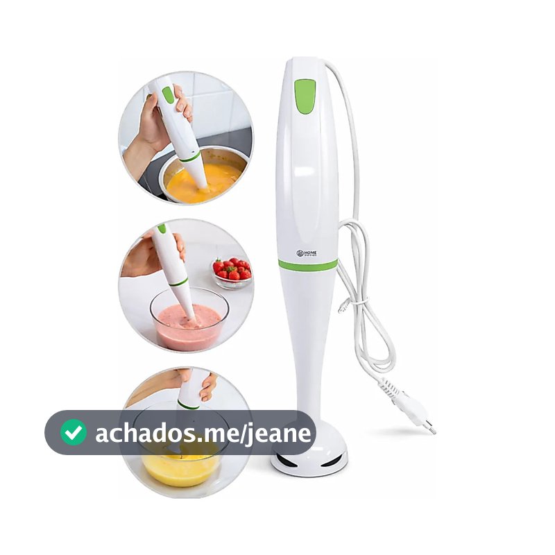 Mixer Elétrico Potente Liquidifciador de Mão Para Vitaminas Batidas Tritura Alimentos Cozinha 110V