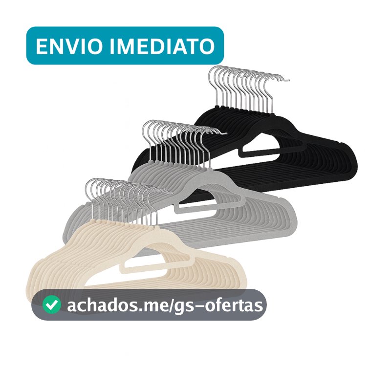 Kit Cabides Veludo Para Roupas Anti-derrapante Adulto Unidades Resistente Organizador