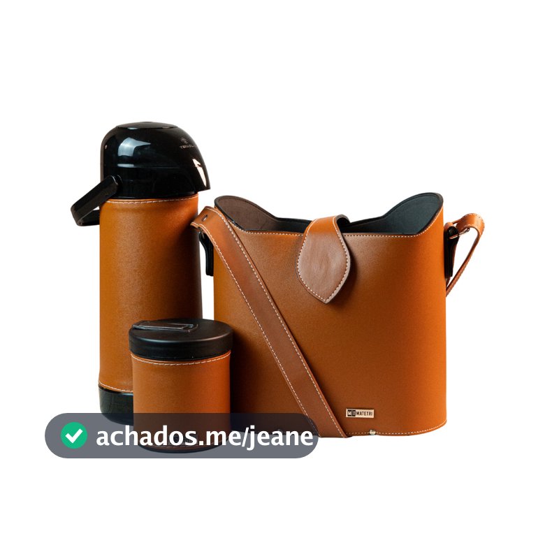 Kit para Chimarrão Três Peças Slim Matetri | Acompanha Mateira, Térmica 1L e Porta-Erva