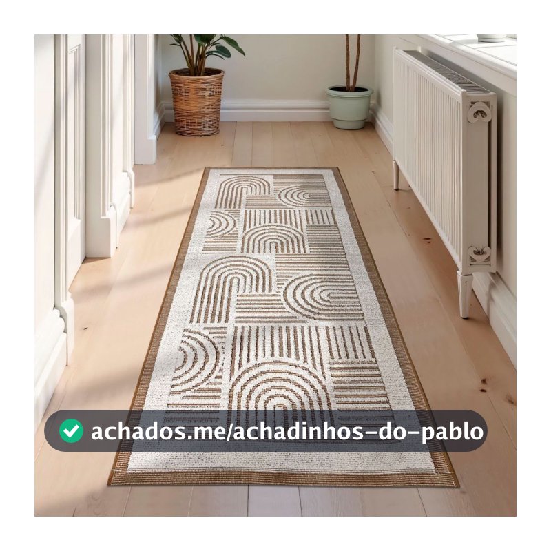 Passadeira Línea 0,50cm x1,40m em Tear Decorativo Cozinha Corredor