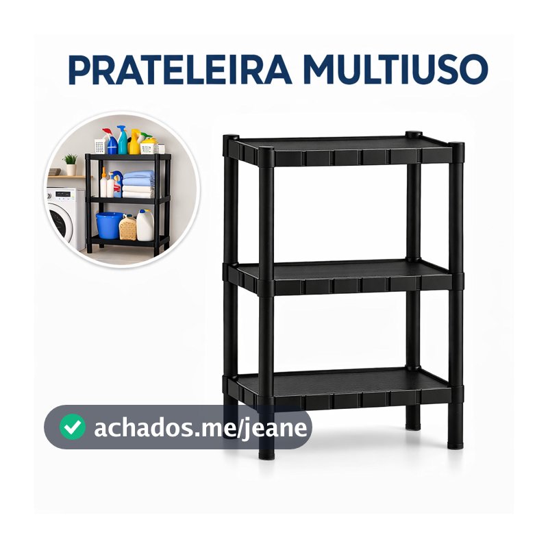 Estante Prateleira Multiuso Modular Organizadora Plástico Reforçado - COM PEZINHOS